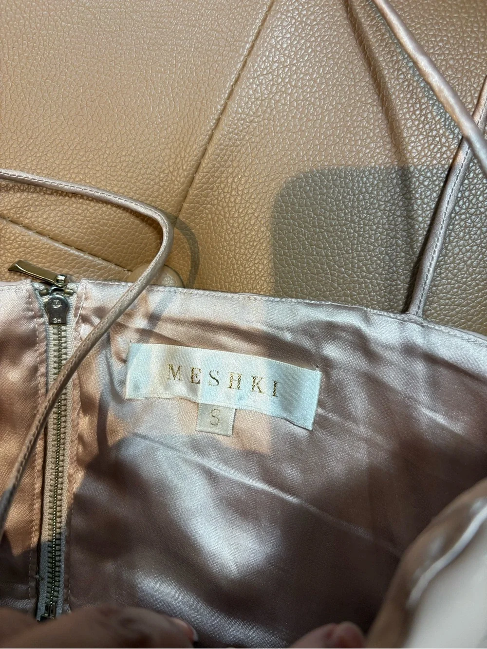 Meshki Blush Patent Lace-Up Bustier Crop